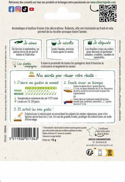 Aromatiques - Persil Frisé Vert Foncé race Verbo - Grand Modèle - MEDIA_PACKAGING_VERSO